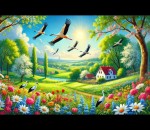 Щъркели.Весело Детско Стихче